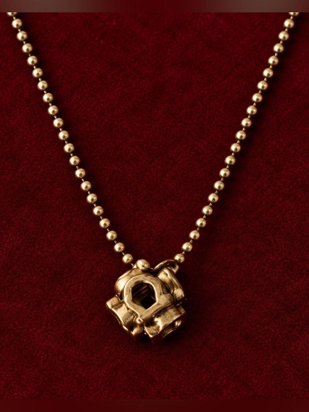Salvatore Ferragamo Gold Flower Pendant Necklace